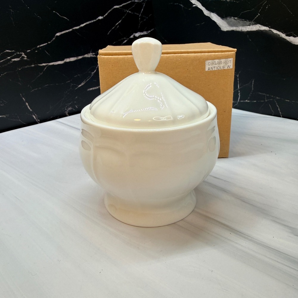 Mikasa Ultima+ Antique White Sugar Bowl with Lid HK 400 Fine China